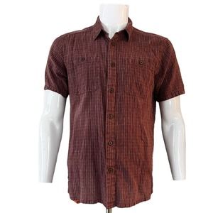 Patagonia Shirt Men's Size Medium Organic Button Down Fallow Big Sky Red‎ 52921